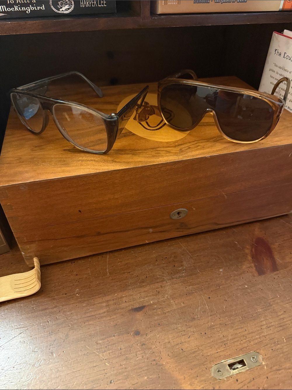 80s Safety Glasses Two Pair - Clear and Sunglasses